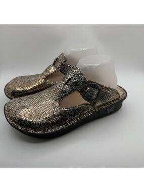Alegria Classic Clogs Women EU 39 Snake Iridescent Nursing Slip On Comfort Shoes